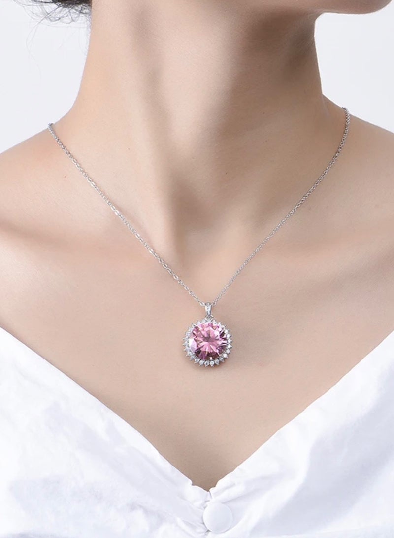 Elegant Silver Plated Cubic Zircon Necklace For Women - Image 2